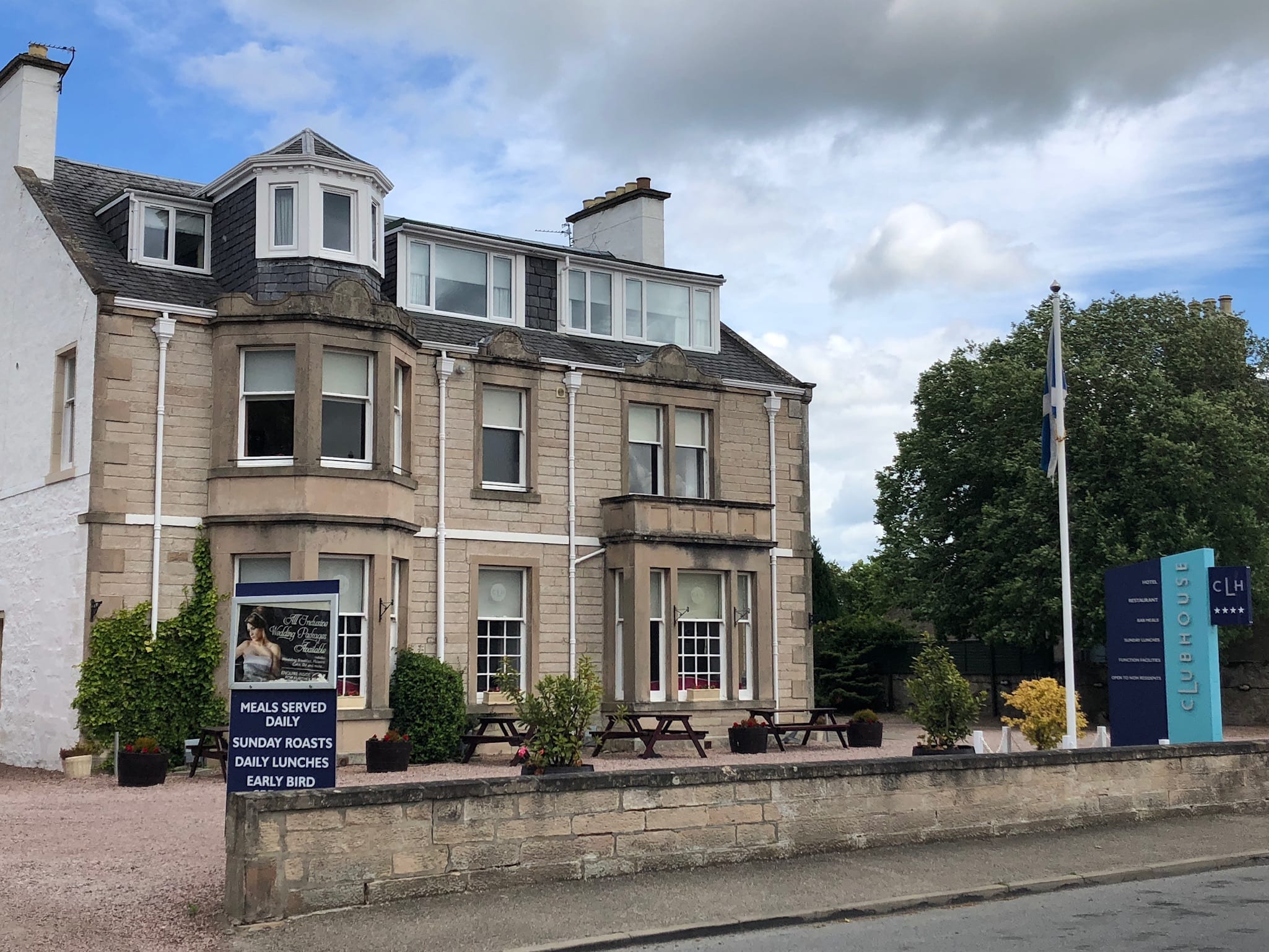 Clubhouse Hotel and Orchard Restaurant wedding venue in Nairn